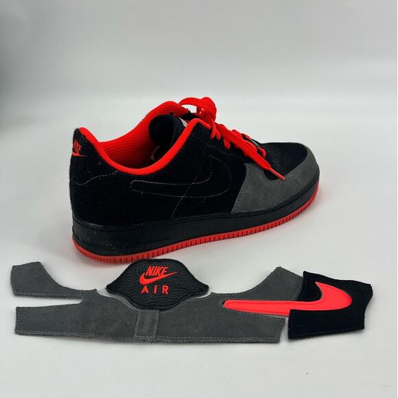 Nike Air Force 1/1 Unlocked By You ID DC6730 991 Mens 10.5 Black Orange Gray - Picture 2 of 10